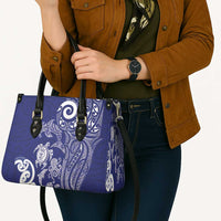 New Zealand Sea Animals with Maori Tribal Tattoo Leather Bag Blue Color LT03 - Polynesian Pride