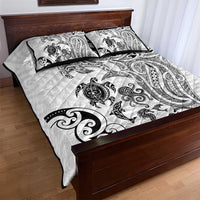 New Zealand Sea Animals with Maori Tribal Tattoo Quilt Bed Set White Color LT03 - Polynesian Pride