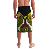 Hawaii Kanaka Maoli Lavalava Double Shark and Hibiscus Flowers