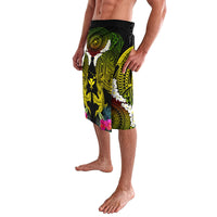 Hawaii Kanaka Maoli Lavalava Double Shark and Hibiscus Flowers
