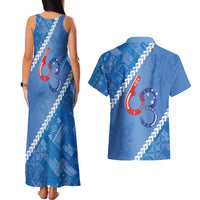 Samoa Independence Day Couples Matching Tank Maxi Dress and Hawaiian Shirt Anniversary 63th-Siapo Art LT03 - Polynesian Pride