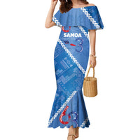 Samoa Independence Day Family Matching Mermaid Dress and Hawaiian Shirt Anniversary 63th-Siapo Art