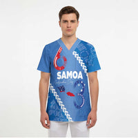 Samoa Independence Day Scrub Top Anniversary 63th-Siapo Art - Polynesian Pride
