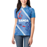 Samoa Independence Day Women Polo Shirt Anniversary 63th-Siapo Art