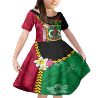 Vanuatu Nakamal and Plumeria Flowers Family Matching Mermaid Dress and Hawaiian Shirt Polynesian Pattern