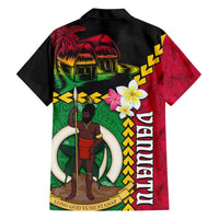 Vanuatu Nakamal and Plumeria Flowers Hawaiian Shirt Polynesian Pattern LT03 - Polynesian Pride