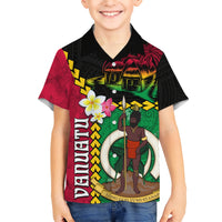 Vanuatu Nakamal and Plumeria Flowers Hawaiian Shirt Polynesian Pattern LT03 - Polynesian Pride