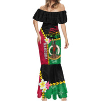 Vanuatu Nakamal and Plumeria Flowers Mermaid Dress Polynesian Pattern LT03 - Polynesian Pride