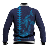 Aloha Hawaii Whale Kakau and Polynesian Tattoo Baseball Jacket Dark Navy Color LT03 - Polynesian Pride