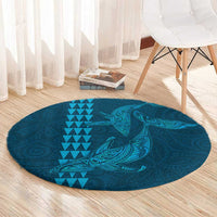 Aloha Hawaii Whale Kakau and Polynesian Tattoo Round Carpet Light Blue Color LT03 - Polynesian Pride