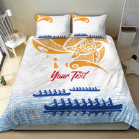 Personalised Hawaiki Nui Va'a French Polynesian Pattern Bedding Set White Color