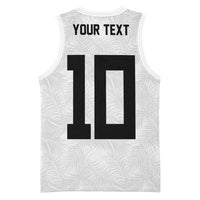 Custom Rugby Fiji Basketball Jersey Fijian Masi Tribal Sporty Style White Color - Polynesian Pride