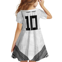 Custom Rugby Fiji Family Matching Off Shoulder Maxi Dress and Hawaiian Shirt Fijian Masi Tribal Sporty Style White Color - Polynesian Pride