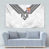 Rugby Fiji Tapestry Fijian Masi Tribal Sporty Style White Color - Polynesian Pride