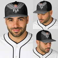 Rugby Fiji Baseball Net Cap Fijian Masi Tribal Sporty Style Black Color LT03 - Polynesian Pride