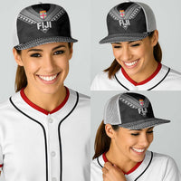 Rugby Fiji Baseball Net Cap Fijian Masi Tribal Sporty Style Black Color LT03 - Polynesian Pride