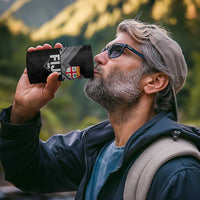 Custom Rugby Fiji 4 in 1 Can Cooler Tumbler Fijian Masi Tribal Sporty Style Black Color - Polynesian Pride