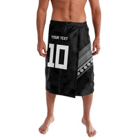 Custom Rugby Fiji Lavalava Fijian Masi Tribal Sporty Style Black Color - Polynesian Pride