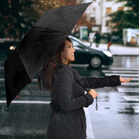 Rugby Fiji Umbrella Fijian Masi Tribal Sporty Style Black Color - Polynesian Pride