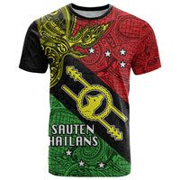 Papua New Guinea Southern Highlands Province T Shirt PNG Birds Of Paradise Polynesian Arty Style LT03 Black - Polynesian Pride