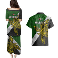 Personalised Papua New Guinea Western Highlands Province Couples Matching Puletasi Dress and Hawaiian Shirt PNG Birds Of Paradise Polynesian Arty Style LT03 - Polynesian Pride