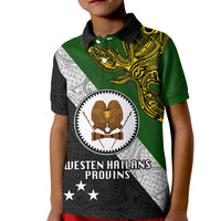 Personalised Papua New Guinea Western Highlands Province Kid Polo Shirt PNG Birds Of Paradise Polynesian Arty Style LT03 Kid Green - Polynesian Pride
