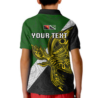 Personalised Papua New Guinea Western Highlands Province Kid Polo Shirt PNG Birds Of Paradise Polynesian Arty Style LT03 - Polynesian Pride