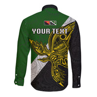 Personalised Papua New Guinea Western Highlands Province Long Sleeve Button Shirt PNG Birds Of Paradise Polynesian Arty Style LT03 - Polynesian Pride