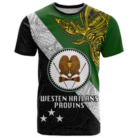 Personalised Papua New Guinea Western Highlands Province T Shirt PNG Birds Of Paradise Polynesian Arty Style LT03 Green - Polynesian Pride