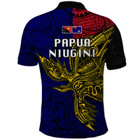 Papua New Guinea West New Britain Province Polo Shirt PNG Birds Of Paradise Polynesian Arty Style LT03 - Polynesian Pride