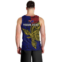 Personalised Papua New Guinea West New Britain Province Men Tank Top PNG Birds Of Paradise Polynesian Arty Style LT03 - Polynesian Pride