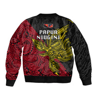 Papua New Guinea Sandaun Province Bomber Jacket PNG Birds Of Paradise Polynesian Arty Style LT03 - Polynesian Pride