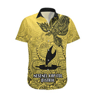 Personalised Papua New Guinea National Capital District Hawaiian Shirt PNG Birds Of Paradise Polynesian Arty Style LT03 Yellow - Polynesian Pride