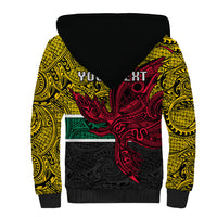 Personalised Papua New Guinea Hela Province Sherpa Hoodie PNG Birds Of Paradise Polynesian Arty Style LT03 - Polynesian Pride