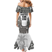 Custom Fiji Pacific Rugby 2024 Family Matching Mermaid Dress and Hawaiian Shirt Tapa Tribal and Fijian Masi Pattern