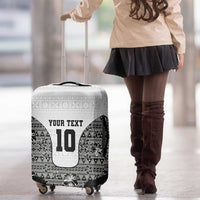 Custom Fiji Pacific Rugby 2024 Luggage Cover Tapa Tribal and Fijian Masi Pattern