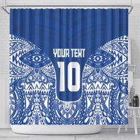 Custom Samoa Pacific Rugby 2024 Shower Curtain Polynesian Pacific Tribal Pattern