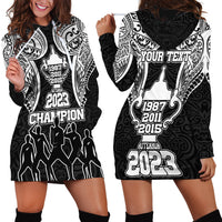 Personalised New Zealand Rugby Hoodie Dress Aotearoa Champion Cup History with Haka Dance LT03 - Polynesian Pride