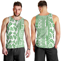 Hawaii Men Tank Top Aloha Tropical Plants Tribal Pattern Green Version LT03 - Polynesian Pride
