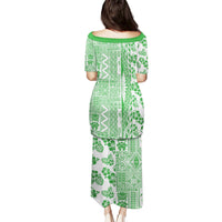Hawaii Puletasi Aloha Tropical Plants Tribal Pattern Green Version LT03 - Polynesian Pride