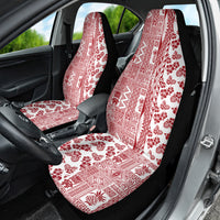 Hawaii Car Seat Cover Aloha Tropical Plants Tribal Pattern Red Version LT03 - Polynesian Pride
