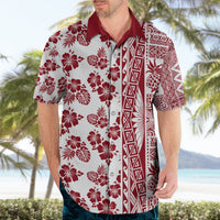 Hawaii Hawaiian Shirt Aloha Tropical Plants Tribal Pattern Red Version LT03 - Polynesian Pride