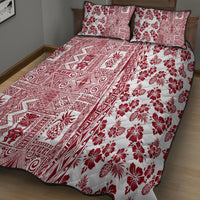 Hawaii Quilt Bed Set Aloha Tropical Plants Tribal Pattern Red Version LT03 - Polynesian Pride