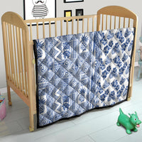 Hawaii Quilt Aloha Tropical Plants Tribal Pattern Blue Version LT03 - Polynesian Pride