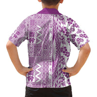 Hawaii Hawaiian Shirt Aloha Tropical Plants Tribal Pattern Pink Version LT03 - Polynesian Pride