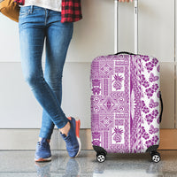 Hawaii Luggage Cover Aloha Tropical Plants Tribal Pattern Pink Version LT03 - Polynesian Pride