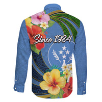 Kosrae Constitution Day Family Matching Short Sleeve Bodycon Dress and Hawaiian Shirt Hibiscus Mix Maori Tattoo Pattern LT03 - Polynesian Pride