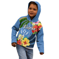 Kosrae Kid Hoodie Hibiscus Mix Maori Tattoo Pattern LT03 - Polynesian Pride