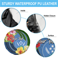 Kosrae Spare Tire Cover Hibiscus Mix Maori Tattoo Pattern LT03 - Polynesian Pride