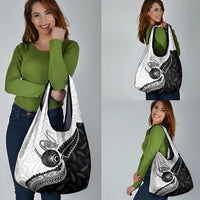 Personalised Aotearoa Lawn Bowls Grocery Bag Maori and Silver Fern Half Style LT03 - Polynesian Pride